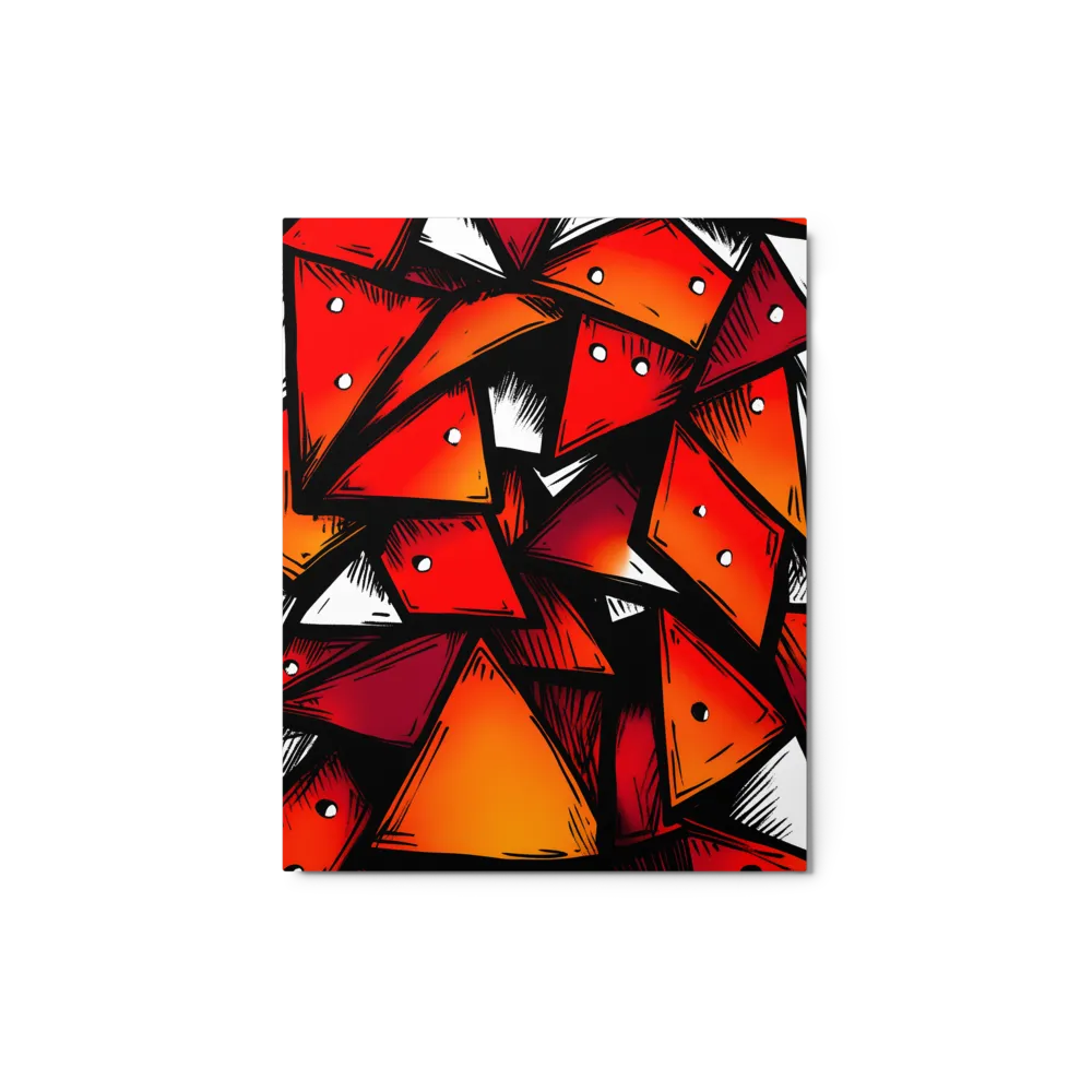 Chaotic Geometric Abstraction 
 Canvas with White Frame