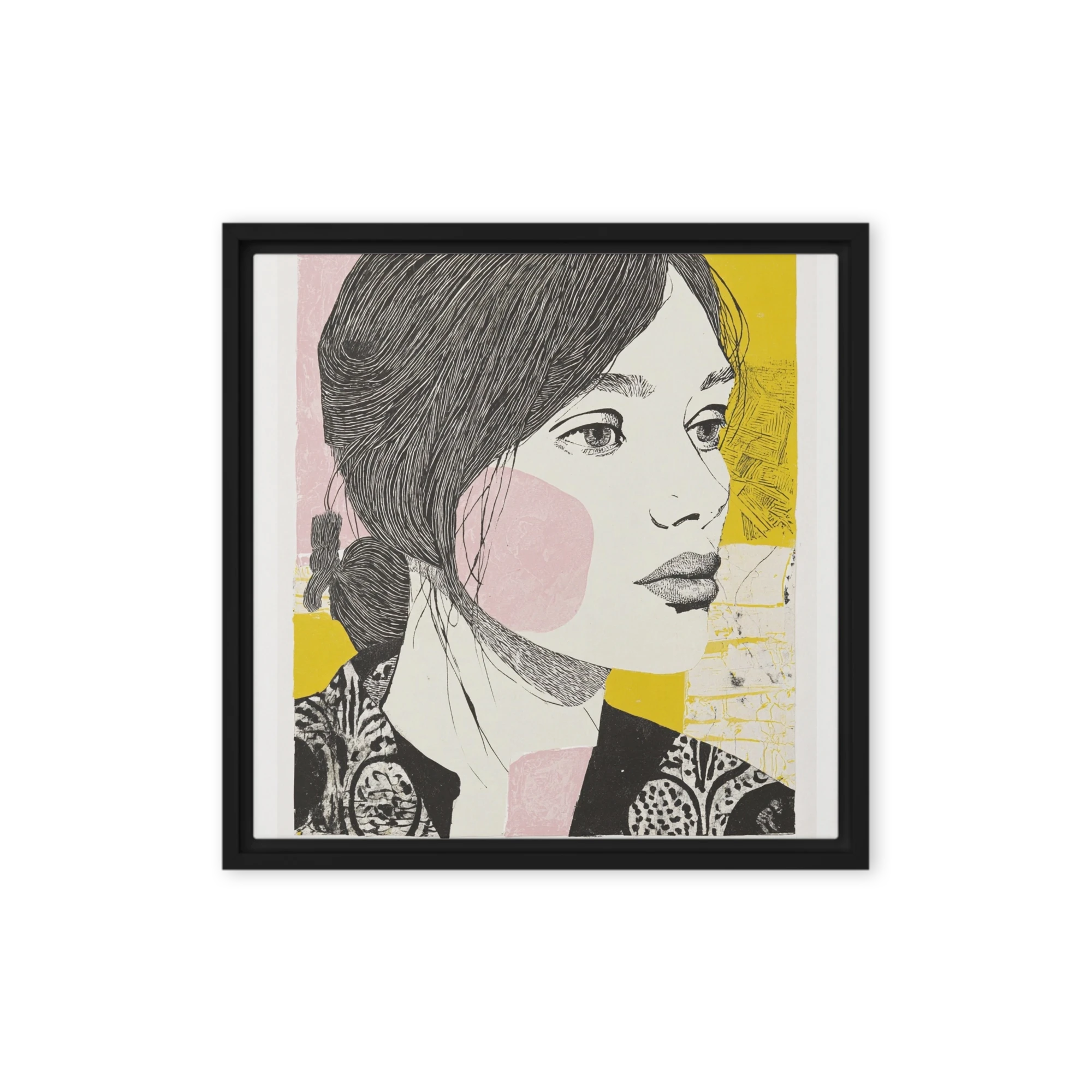 Yellow and Pink Portrait | Art Print