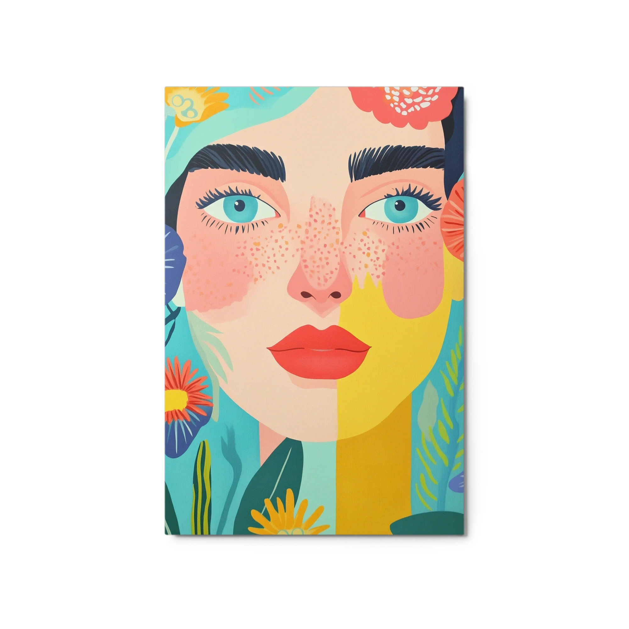 Colorful Female Portrait Illustration
