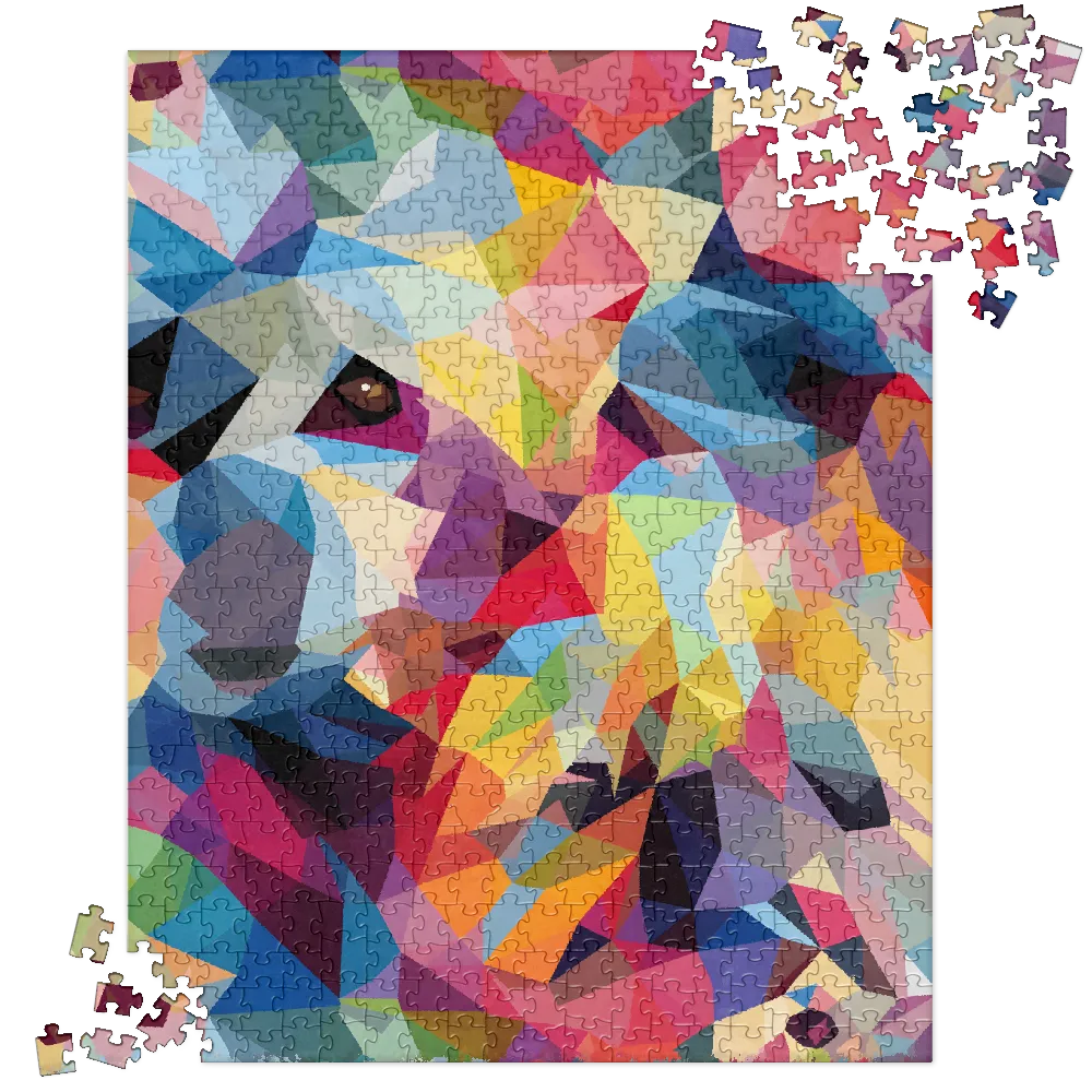 Geometric Canine Portrait 
 Jigsaw Puzzle