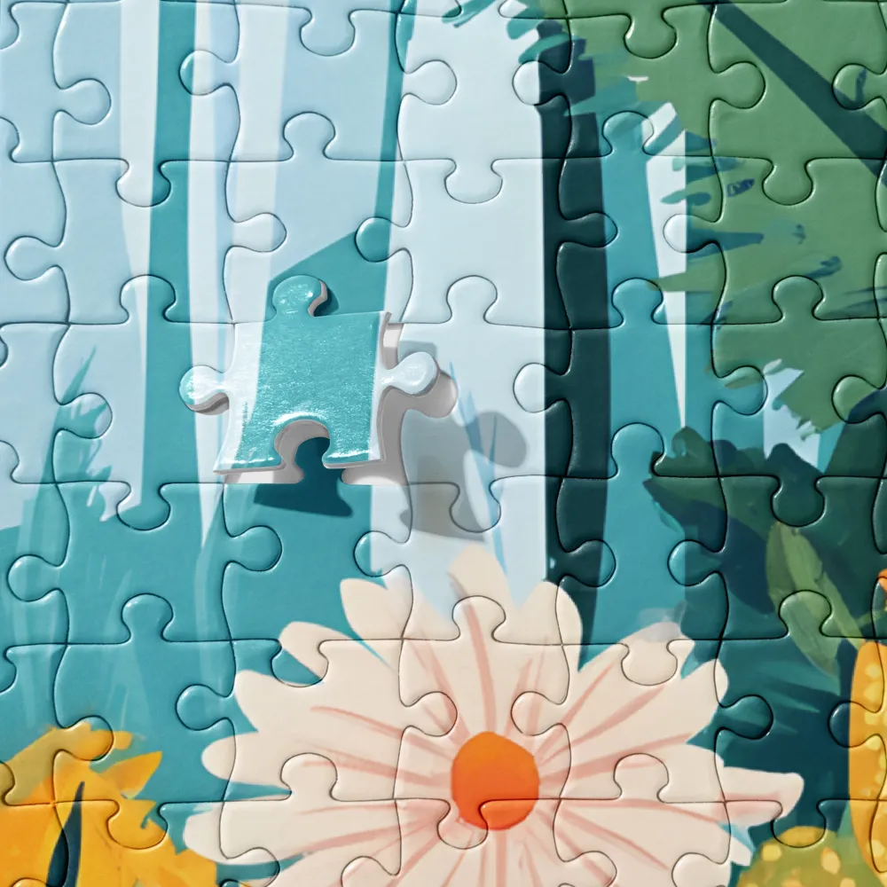 Enchanted Forest Pond 
 Jigsaw Puzzle