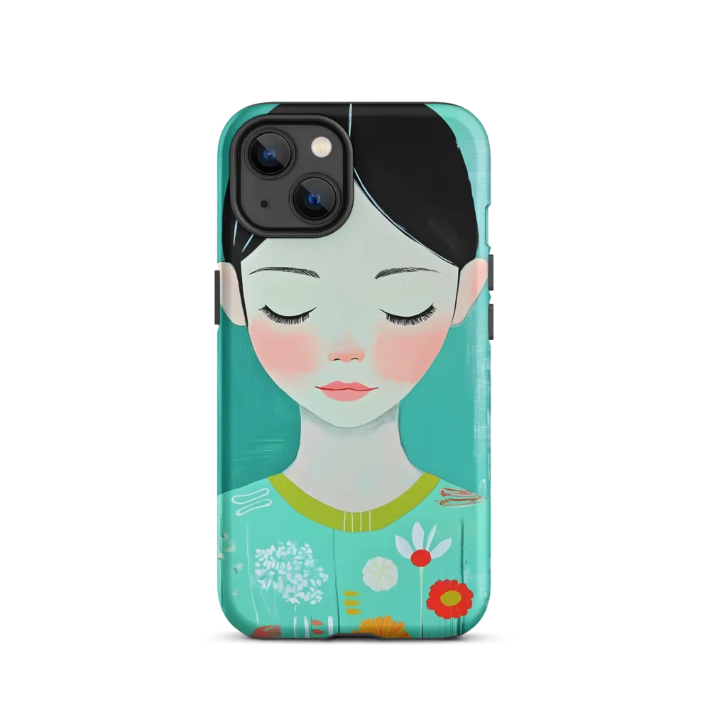 Modern Portrait of a Girl | Phone Case