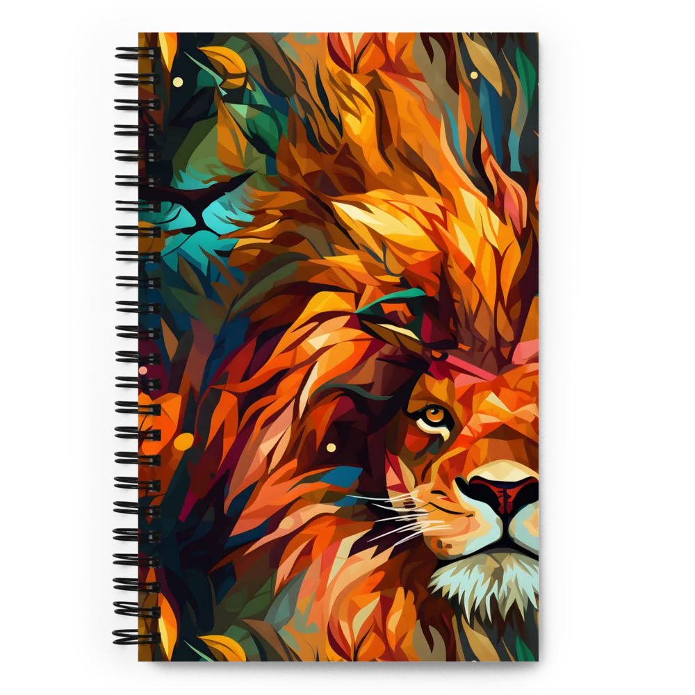 Majestic Gaze: The Polygonal Lion