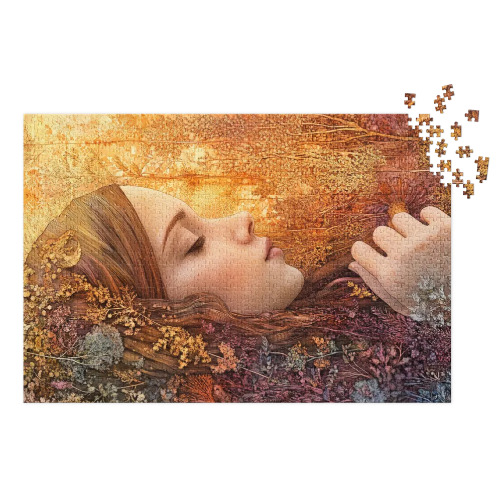 Serene Nature-Inspired Girl Portrait | Jigsaw Puzzle (252/520 pieces)