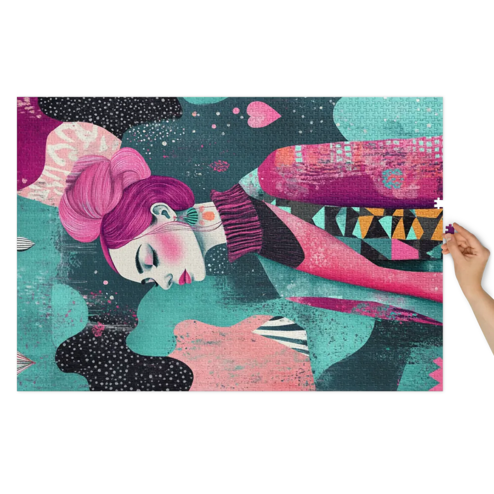 Stylized Female Portrait Illustration | Jigsaw Puzzle (252/520 pieces)
