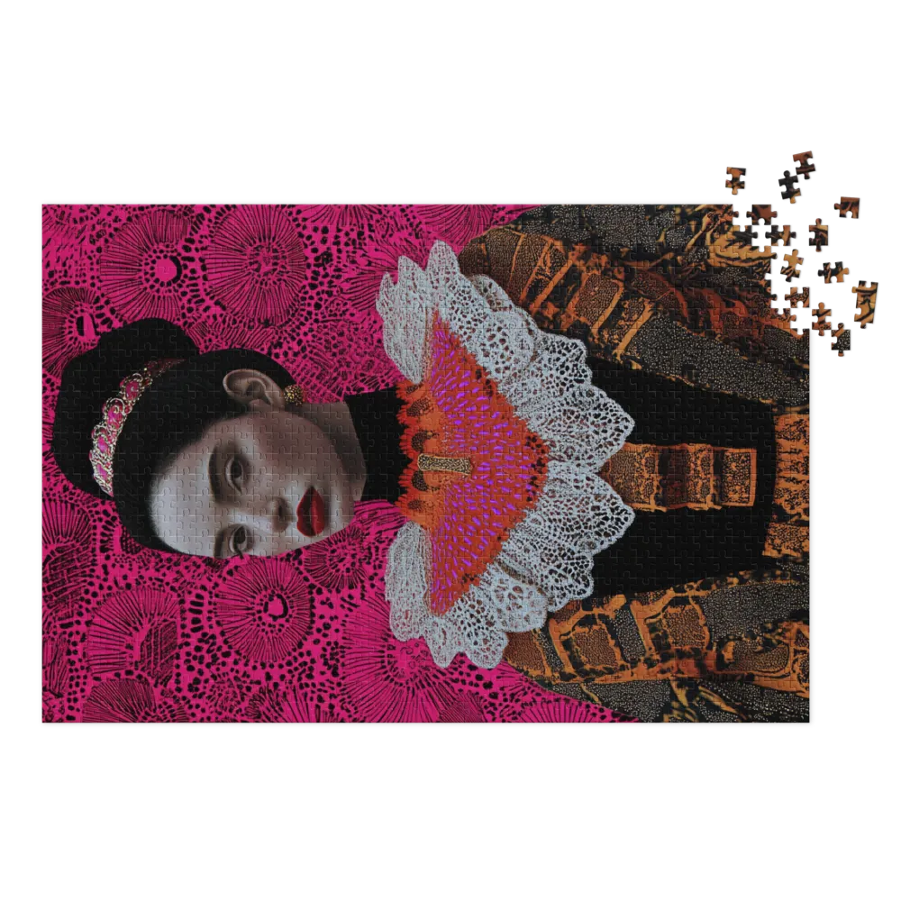 The Patterned Lady 
 Jigsaw Puzzle in Tin Box