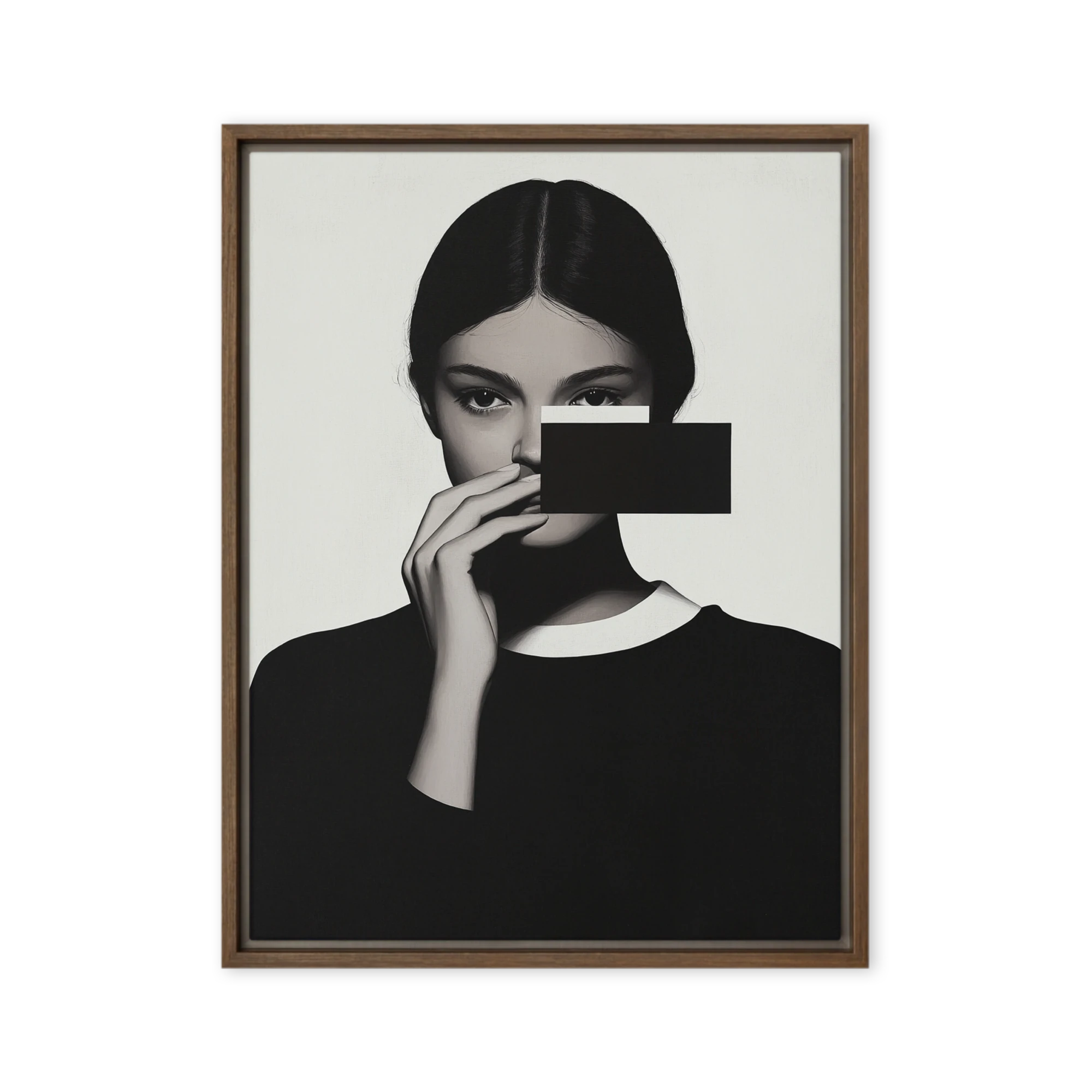 Minimalist Digital Portrait of Woman