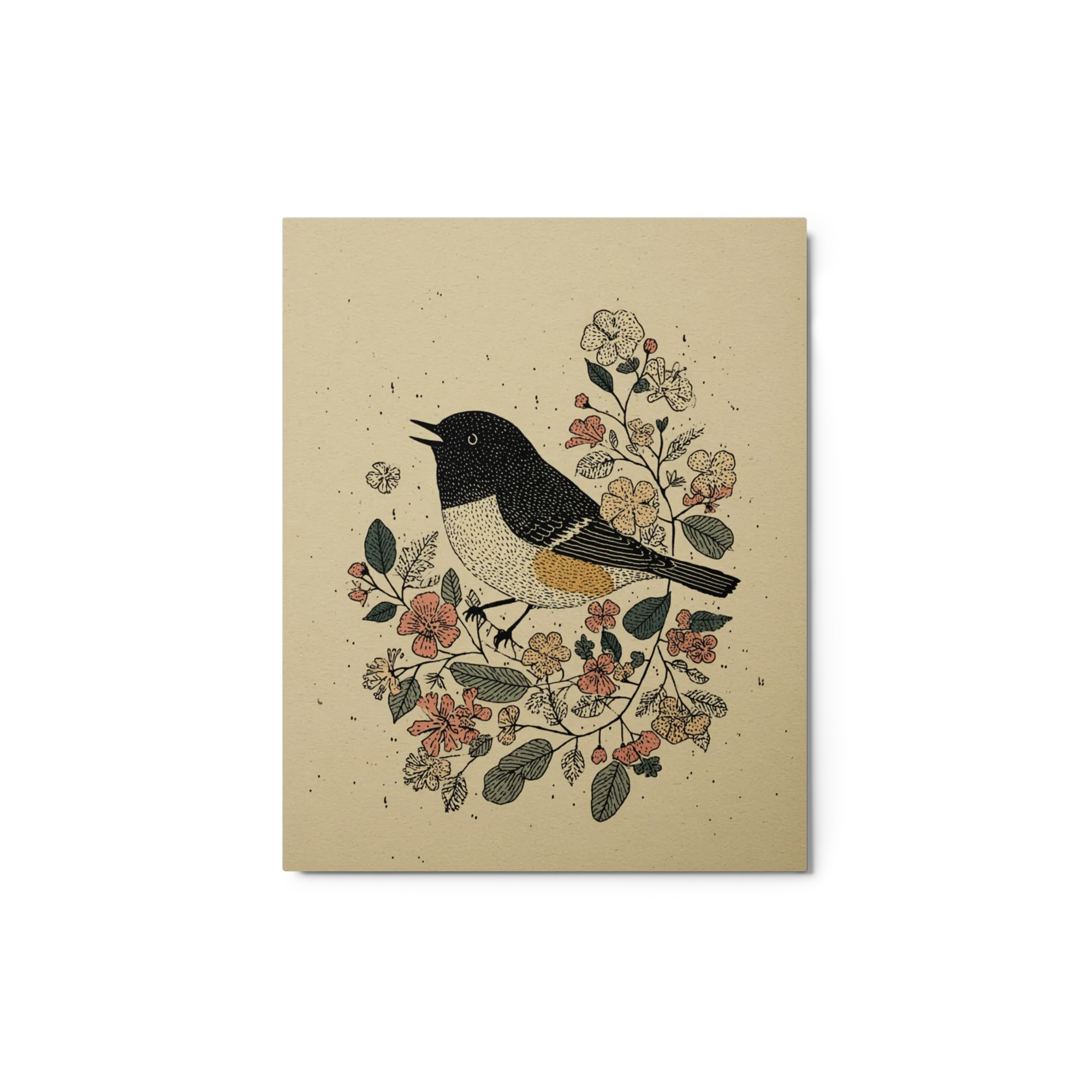 Serenade in the Garden 
 Canvas with Brown Frame