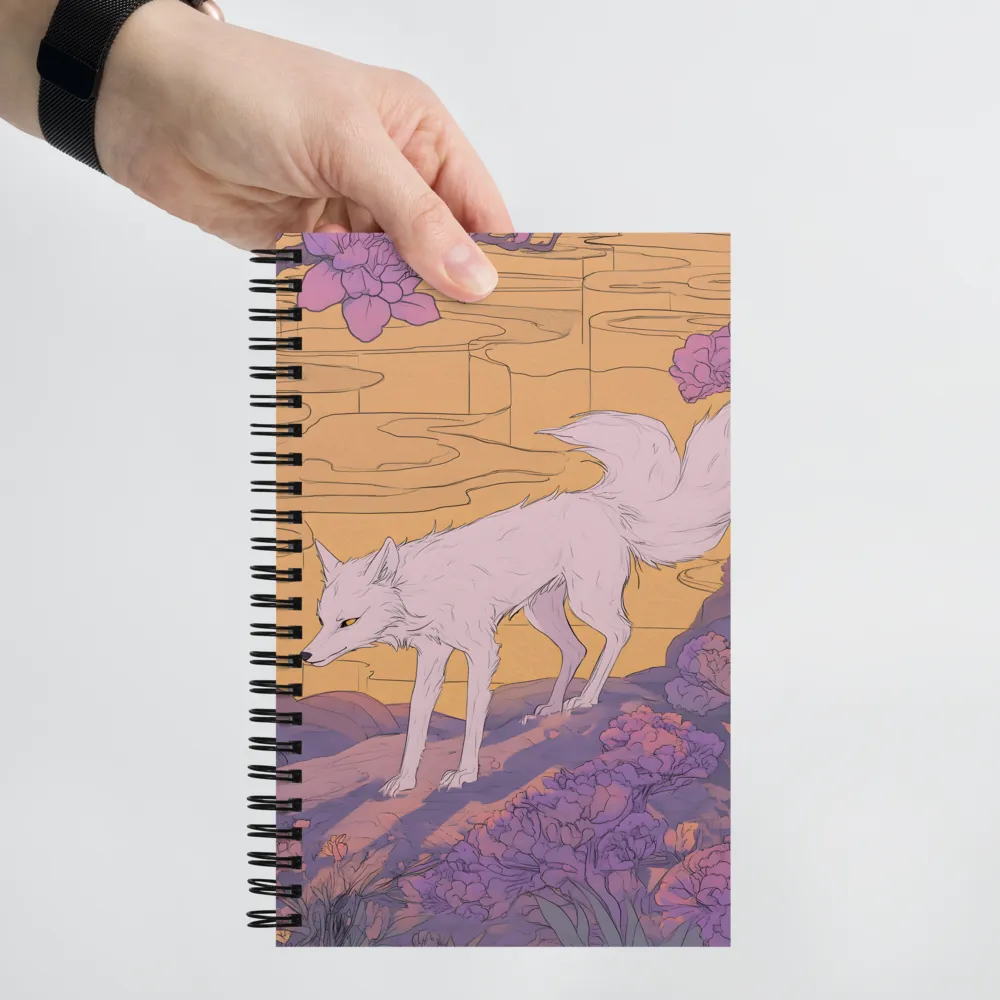 Kitsune Among Peonies 
 Spiral Notebook | 140 pages