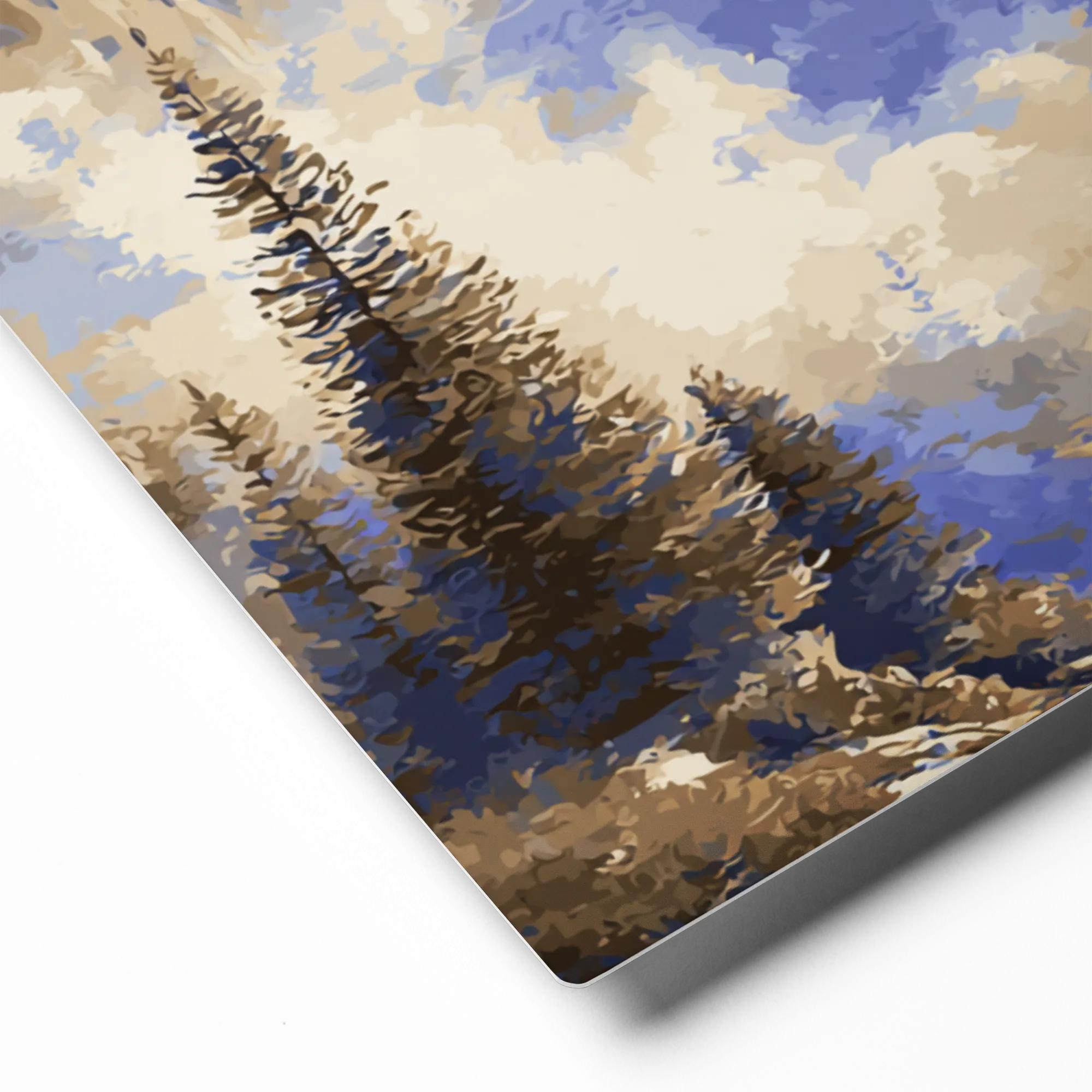 Echo of the Peaks 
 Poster with White Frame | 10″x 10″