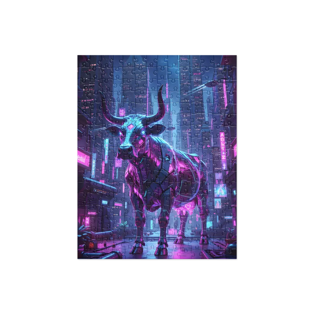 Neon Mech Cow 
 Jigsaw Puzzle