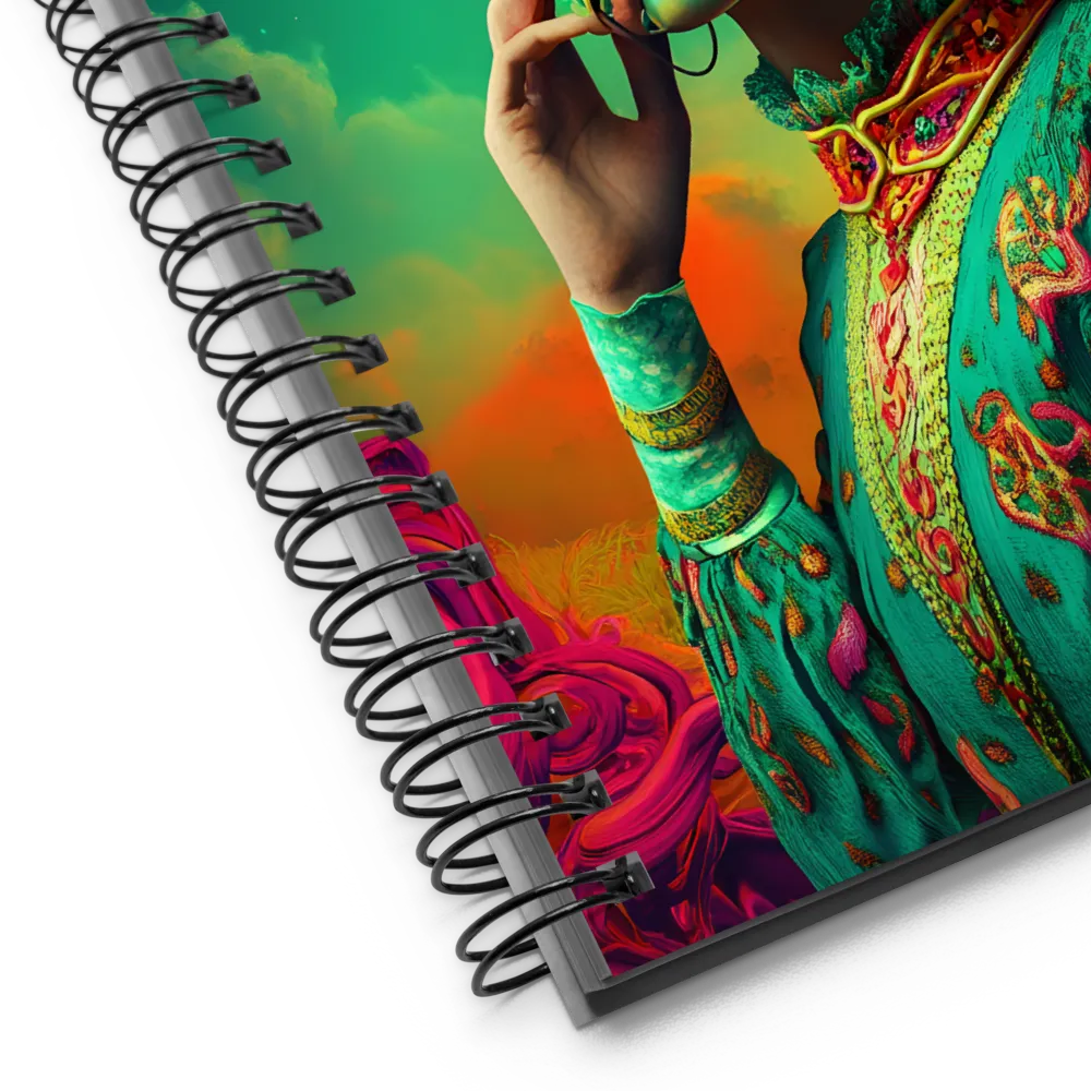 Vibrant Headdress Portrait 
 Spiral Notebook | 140 pages
