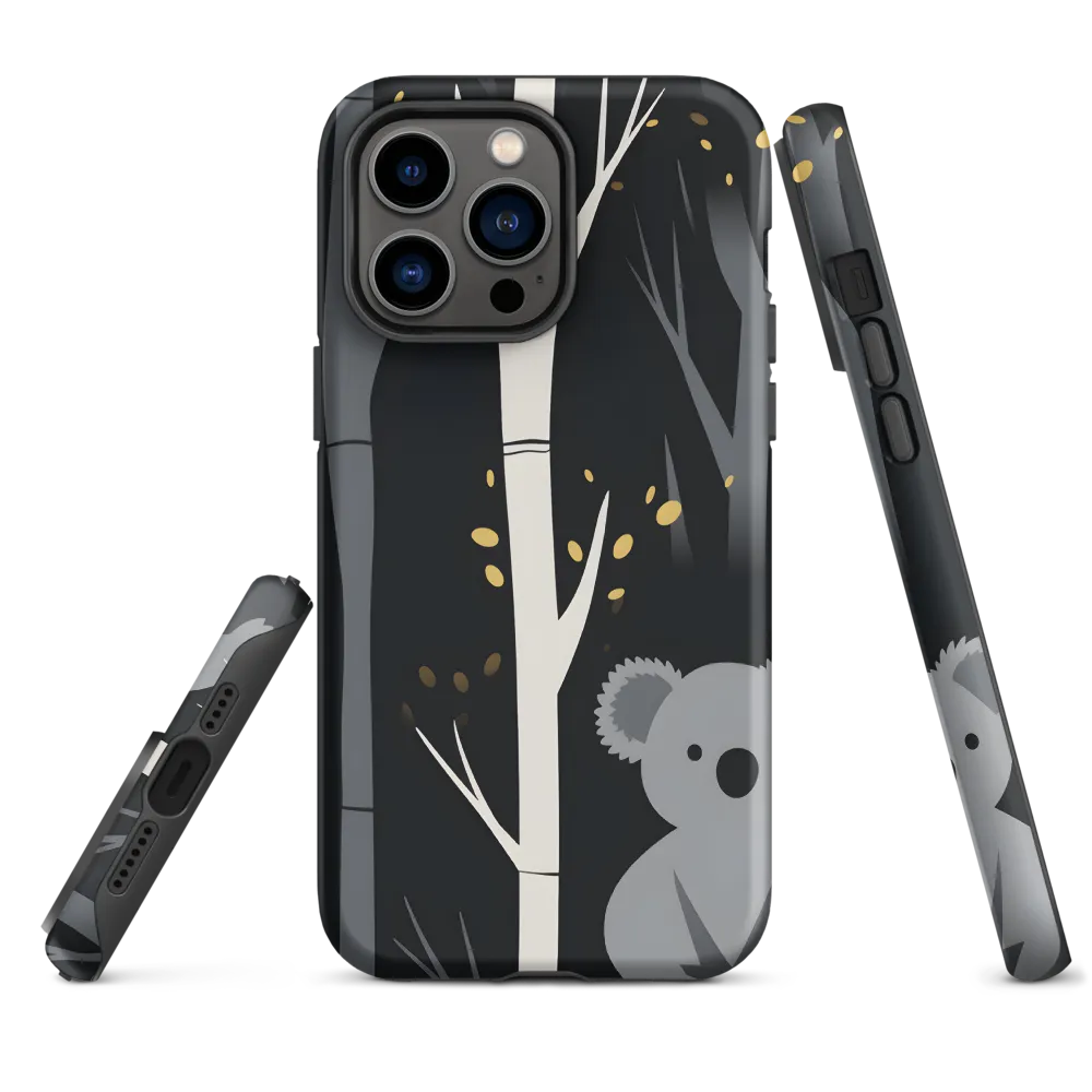 Minimalist Koala in Stylized Forest | Phone Case