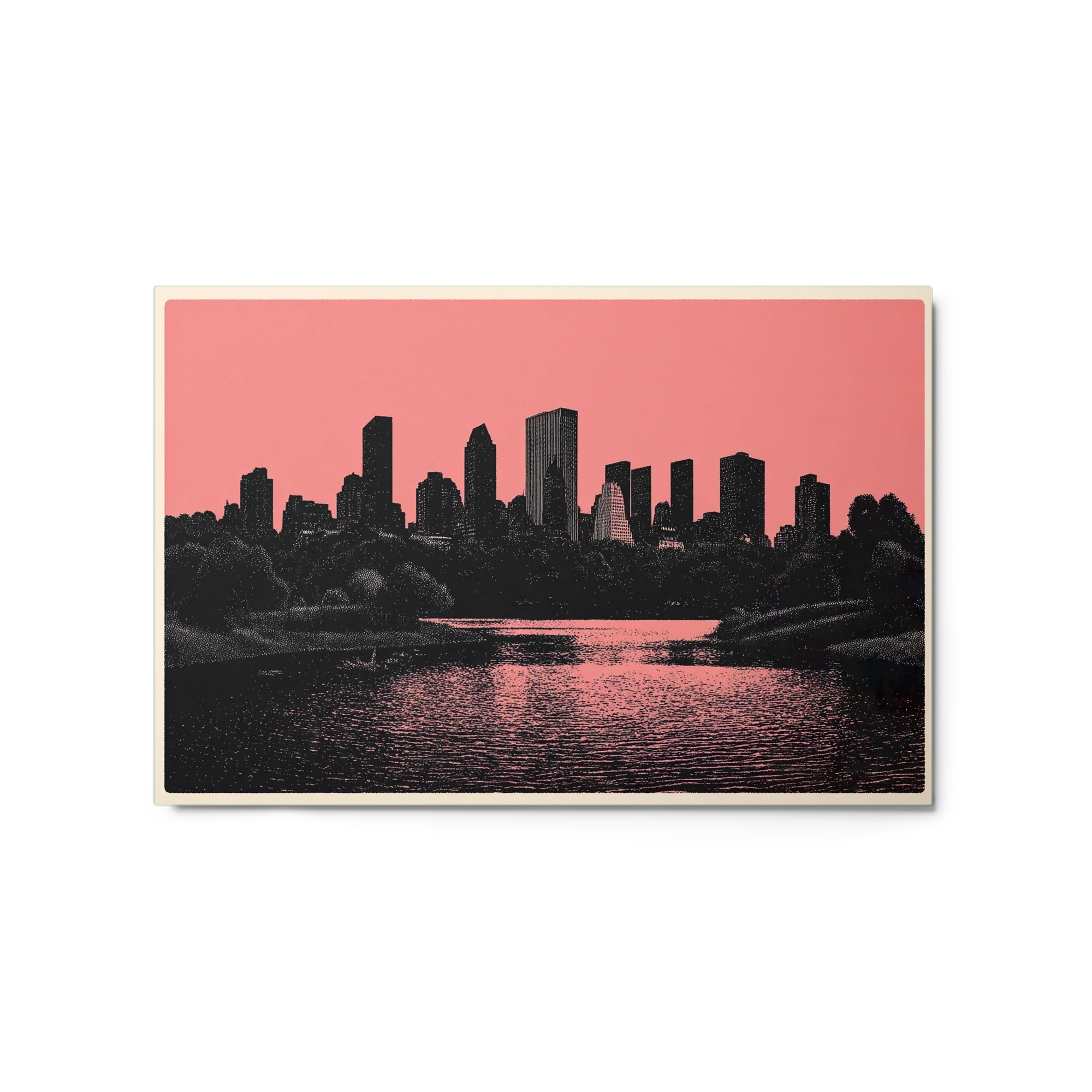 Pink Skyline Silhouette