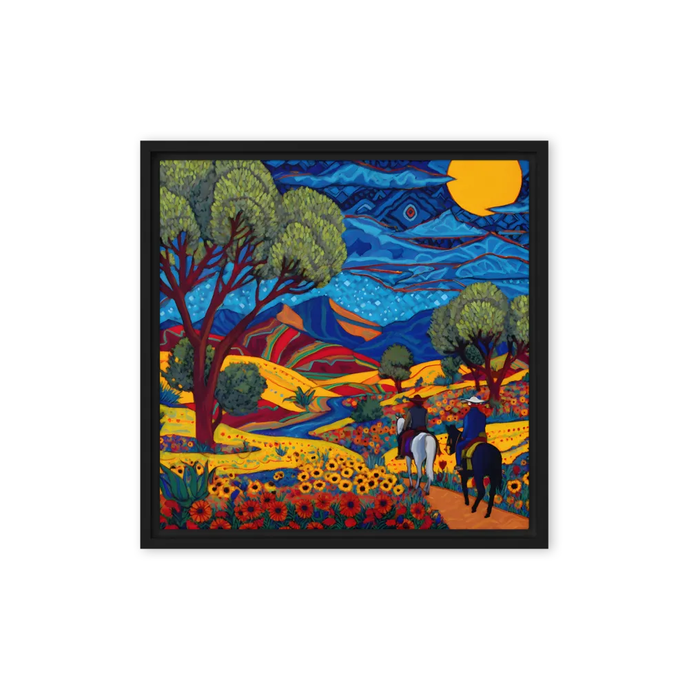 Moonlit Ride 
 Canvas | 8″x 8″