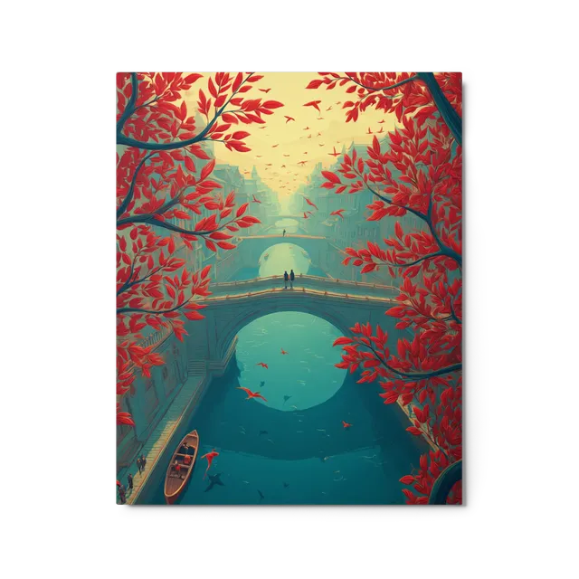Crimson Canal | Art Print
