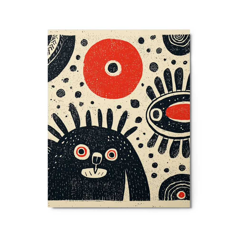 Primitive Block Print Creature | Art Print