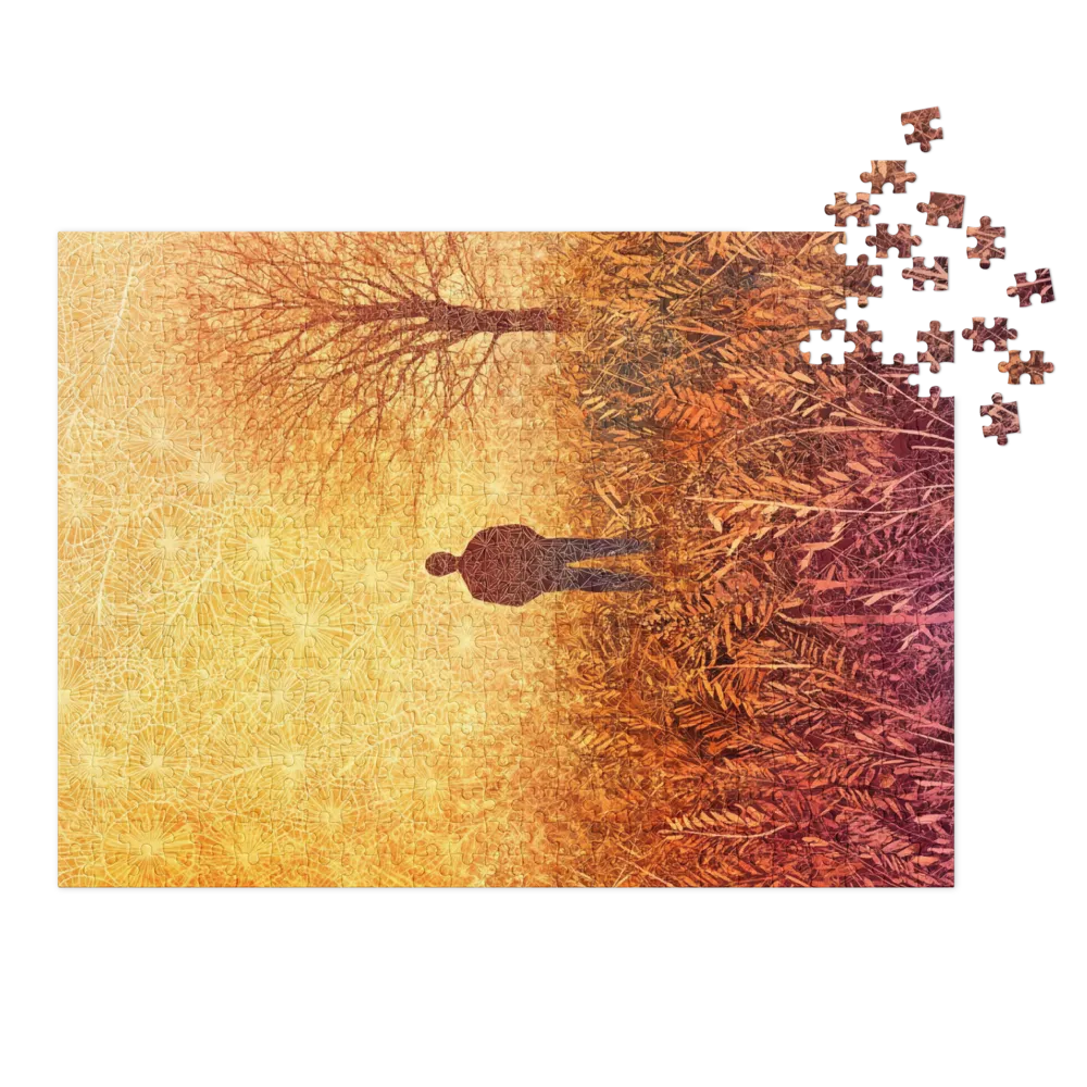 Solitary Figure in Abstract Landscape | Jigsaw Puzzle (252/520 pieces)