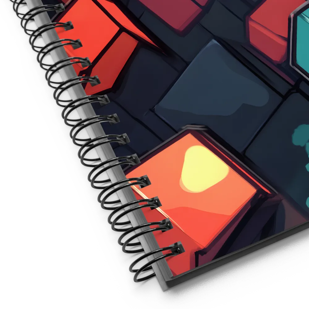 Abstract Geometric Cubes 
 Spiral Notebook | 140 pages