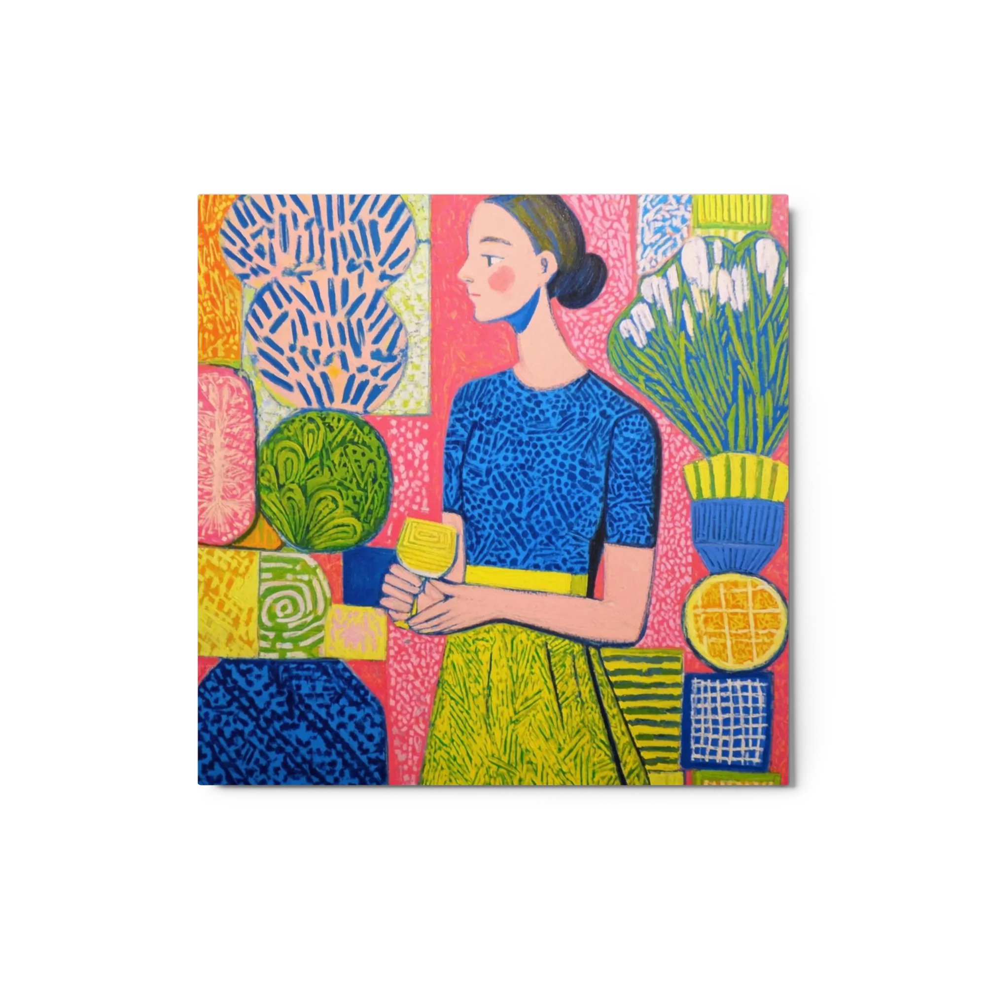 The Blue Top and Pink Pattern