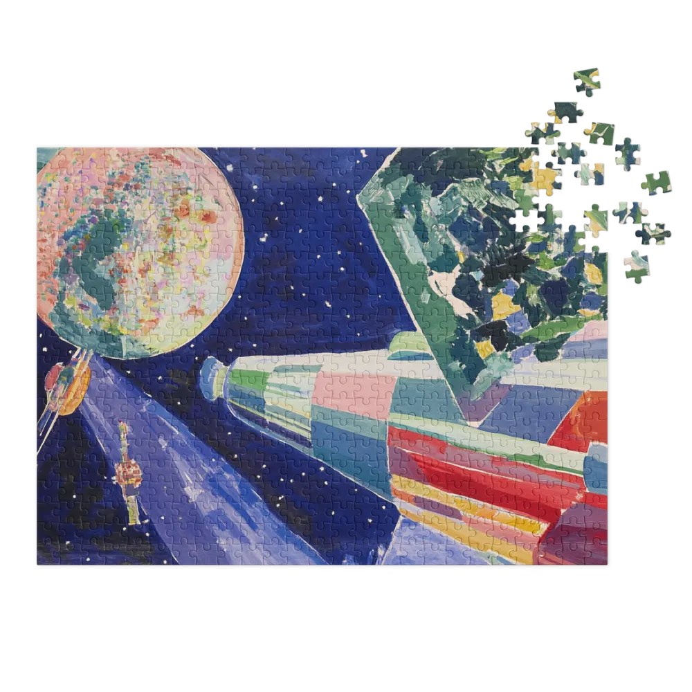 Voyage Cosmique 
 Puzzle en boite metallique