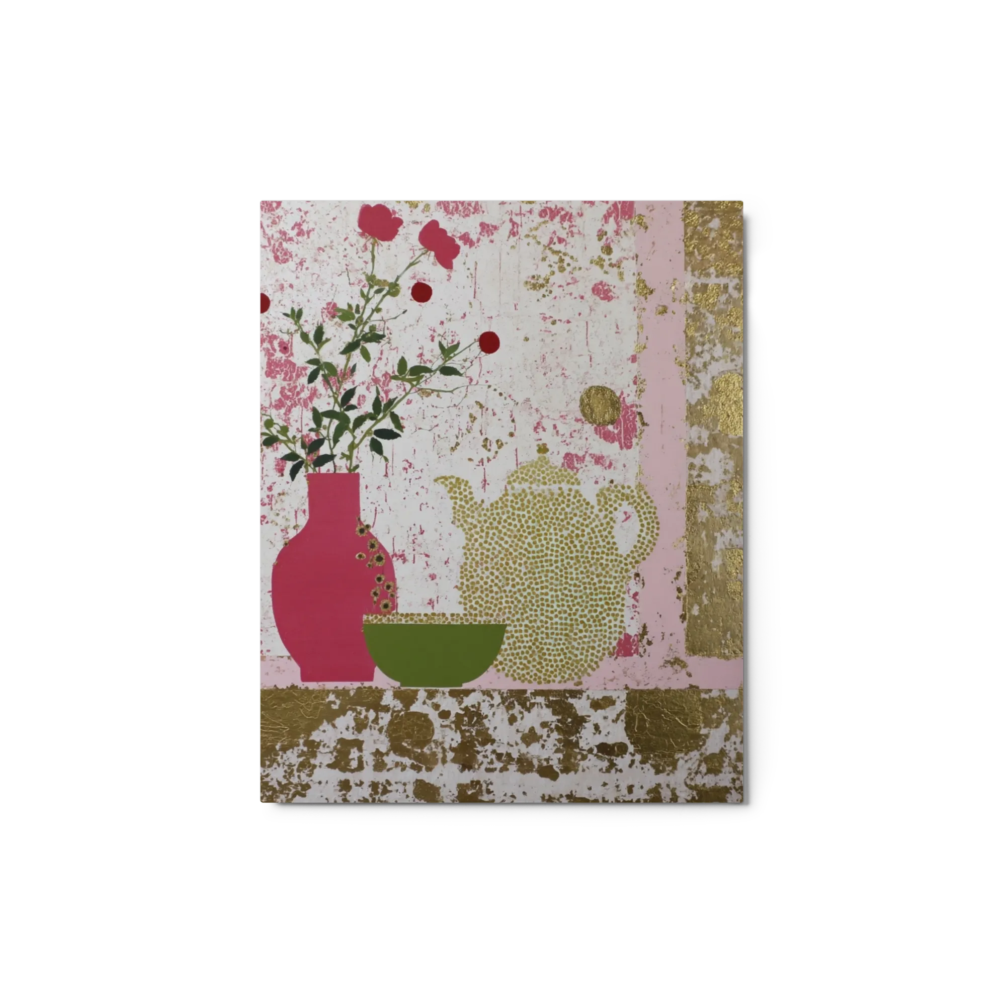 Pink Vase and Polka Dot Teapot