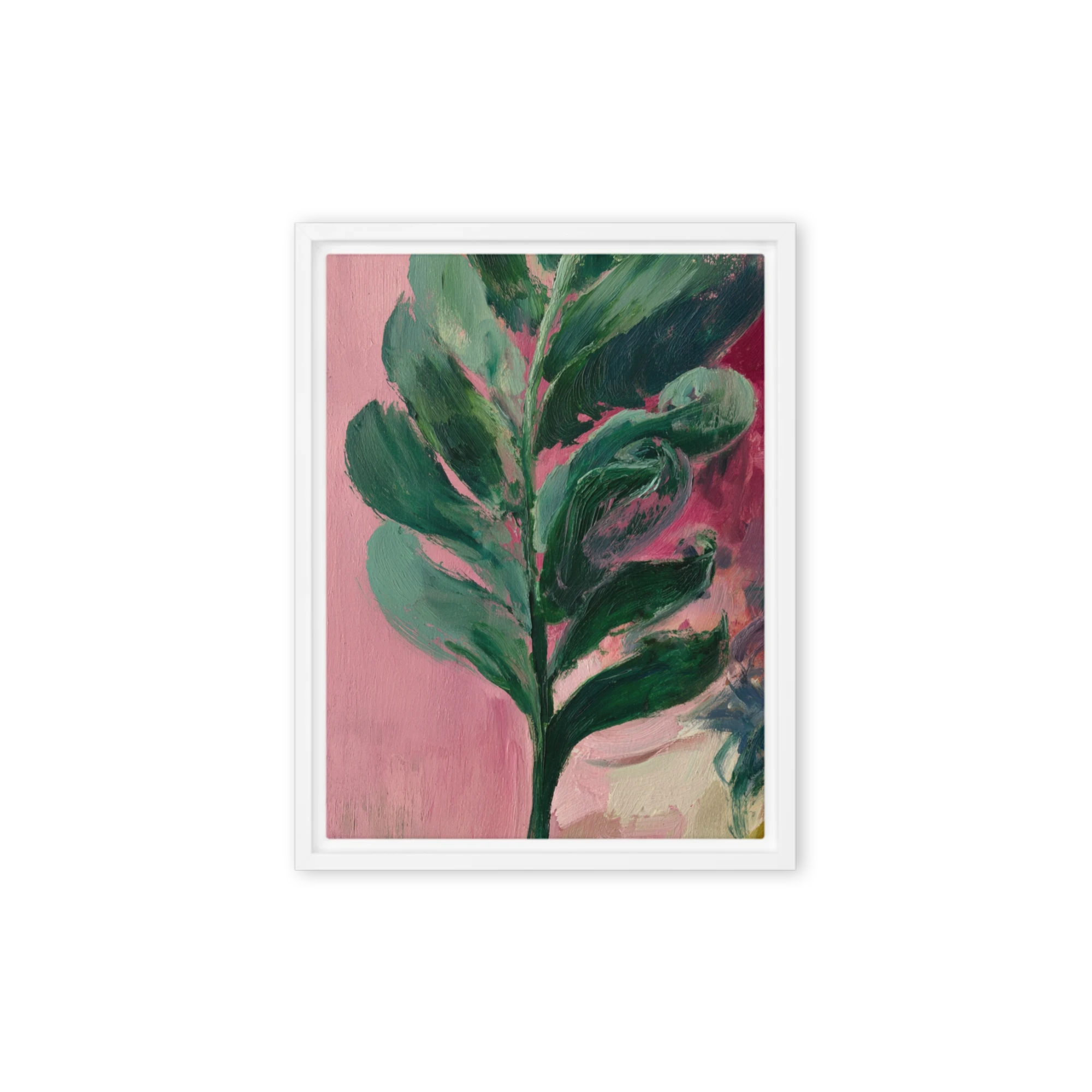 Emerald Frond on Pink | Art Print