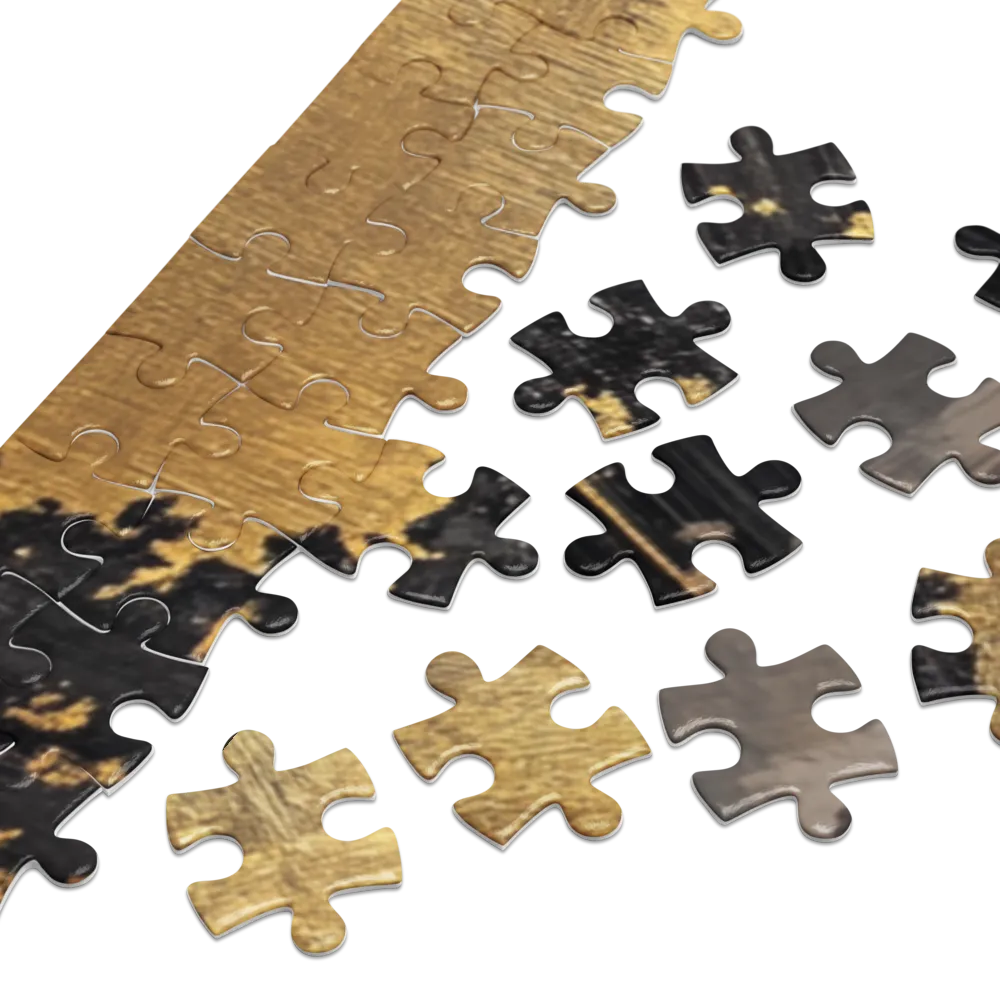 Gilded Forest Silhouette 
 Jigsaw Puzzle in Tin Box