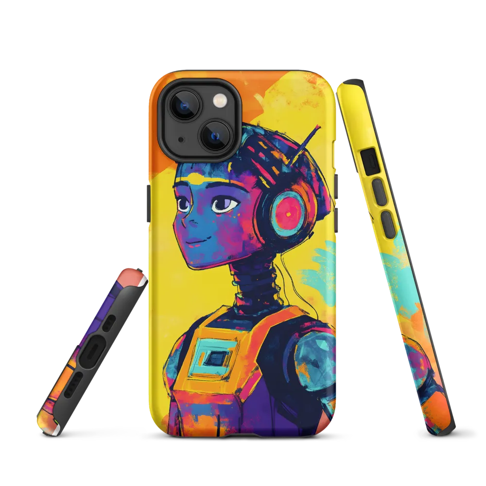 Futuristic Robot Character Illustration | Phone Case