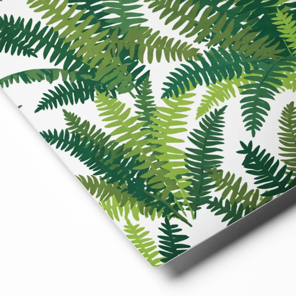 Verdant Fern Fronds 
 Canvas with White Frame