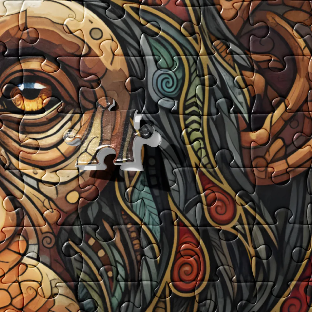 Stained-Glass Chimp 
 Jigsaw Puzzle