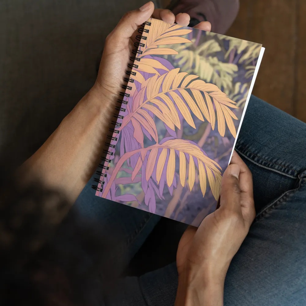 Lavender Palm Foliage 
 Spiral Notebook | 140 pages
