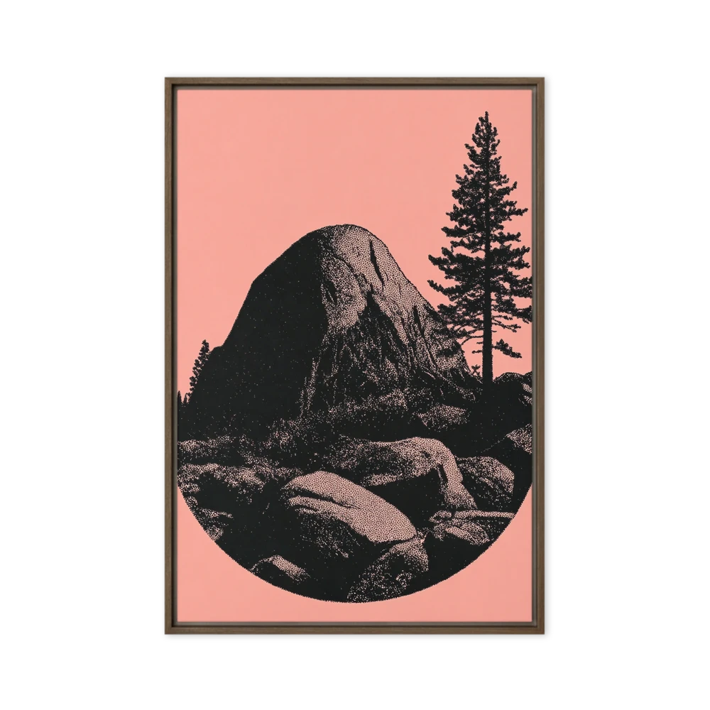 Granite Monolith in Coral | Art Print