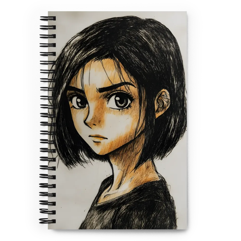 Pensive Anime Character 
 Spiral Notebook | 140 pages