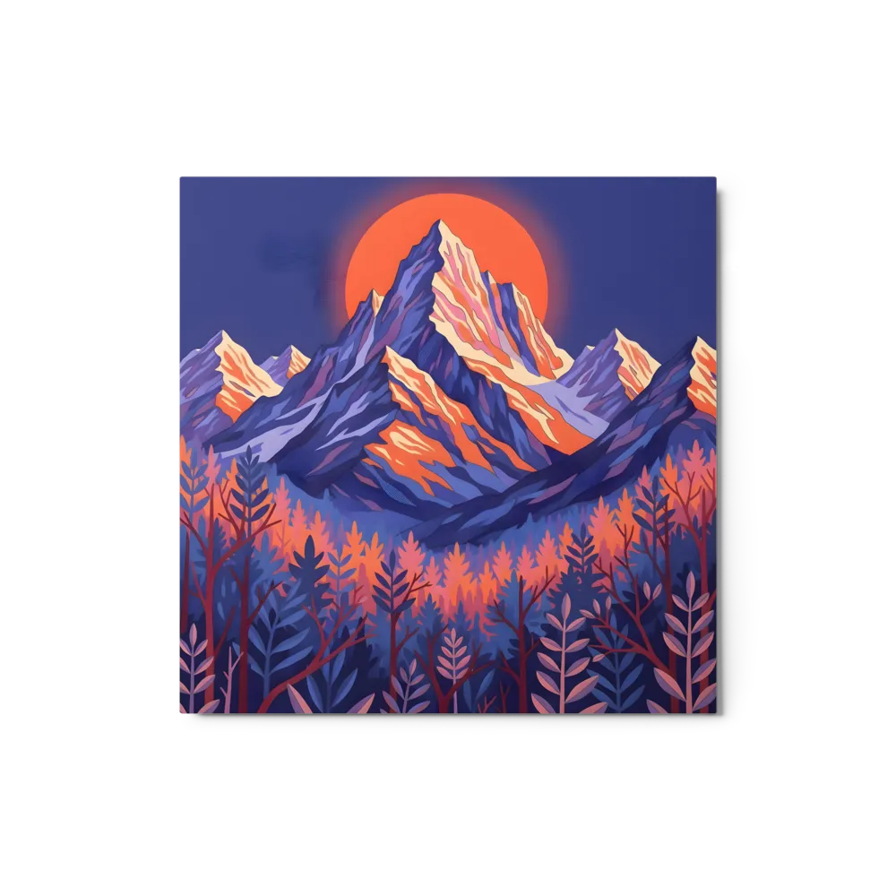 Twilight Mountain Forest 
 Canvas | 32″x 32″