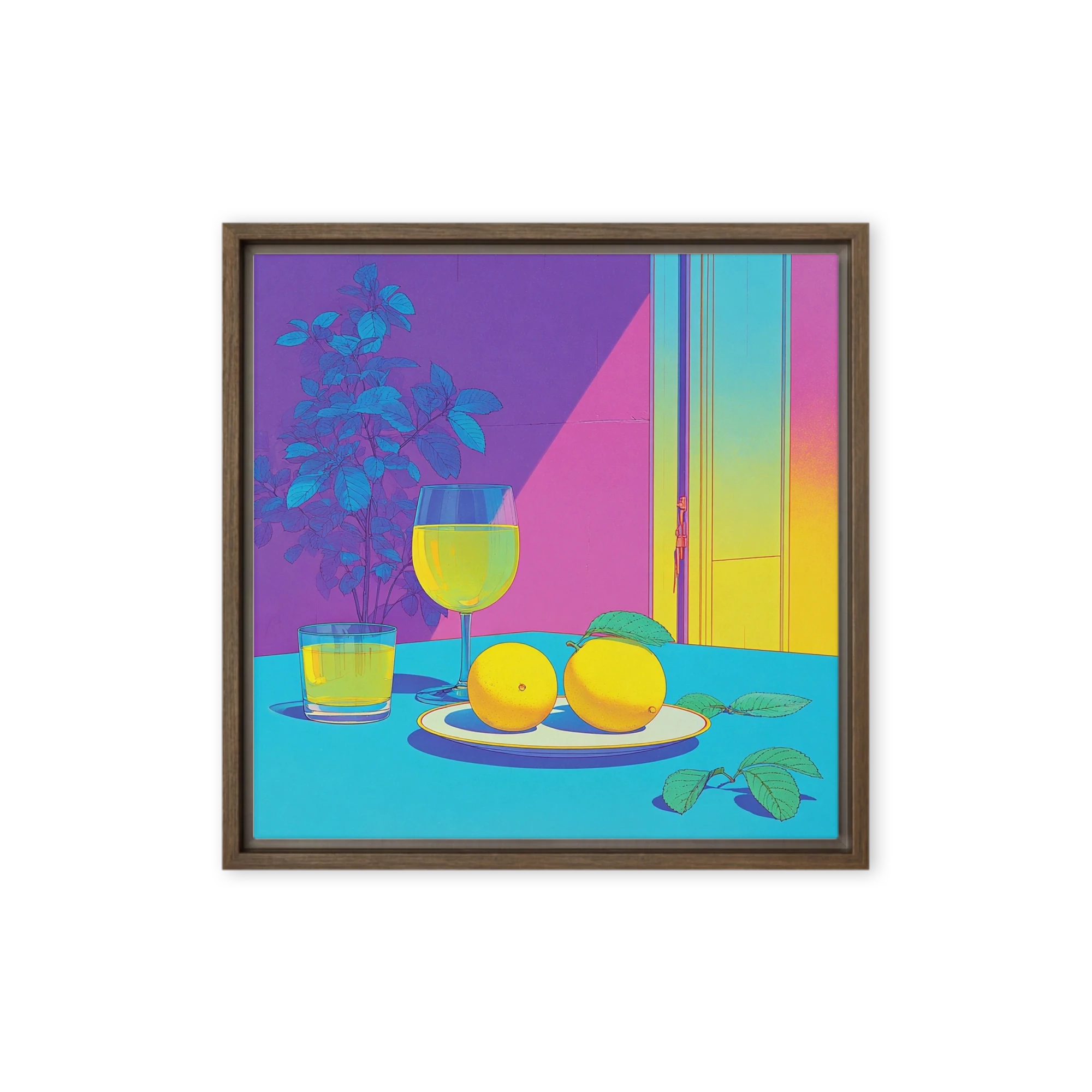 Lemon and Wine Still Life