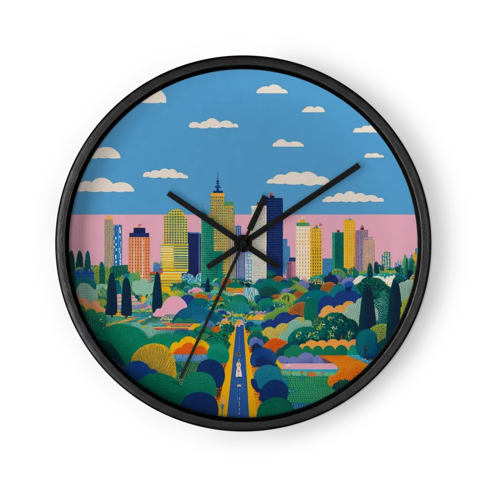 Urban Oasis Skyline | Wall Clock