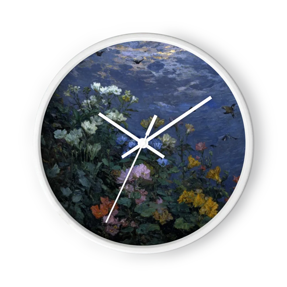 Midnight Meadows In Deep Blue — Wildflowers After Dark