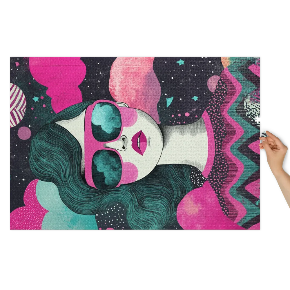Portrait of Woman in Sunglasses | Jigsaw Puzzle (252/520 pieces)