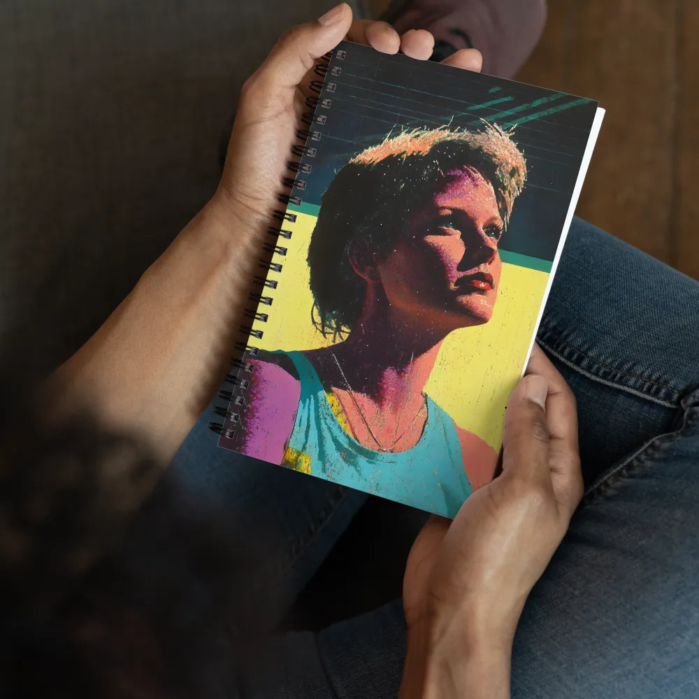 Upward Gaze in Halftone 
 Spiral Notebook | 140 pages