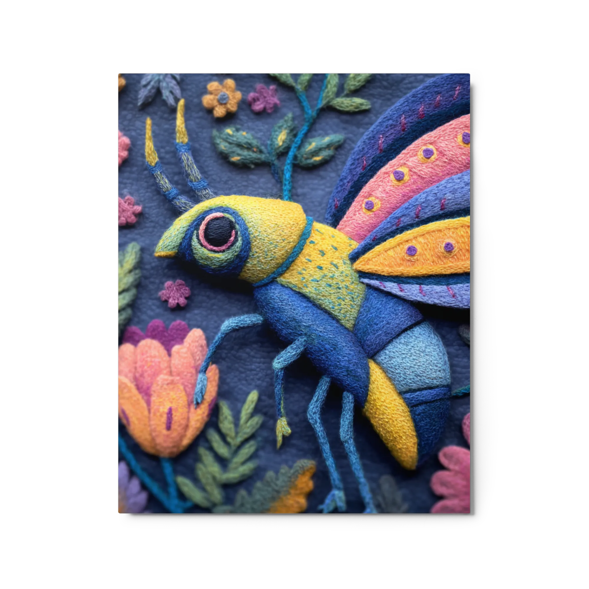 Whimsical Embroidered Insect