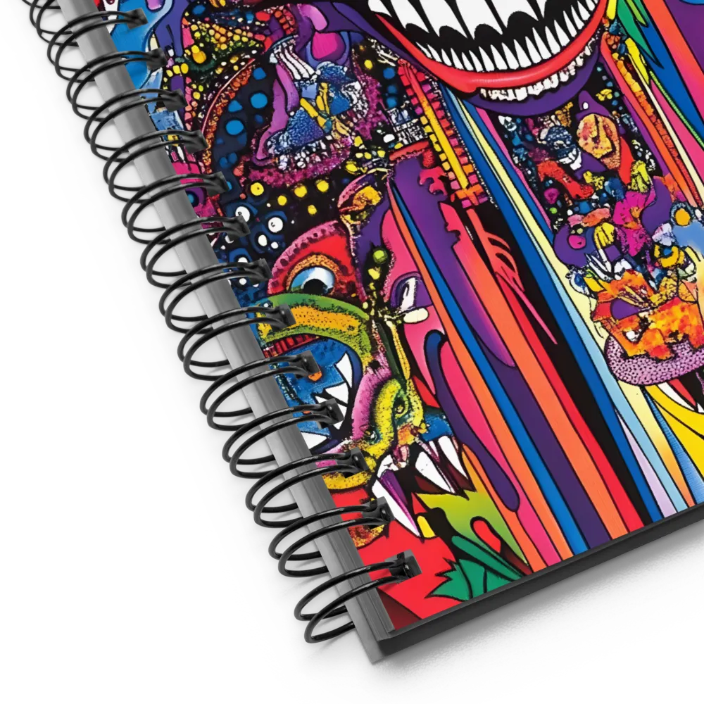 Psychedelic Monster Face 
 Spiral Notebook | 140 pages