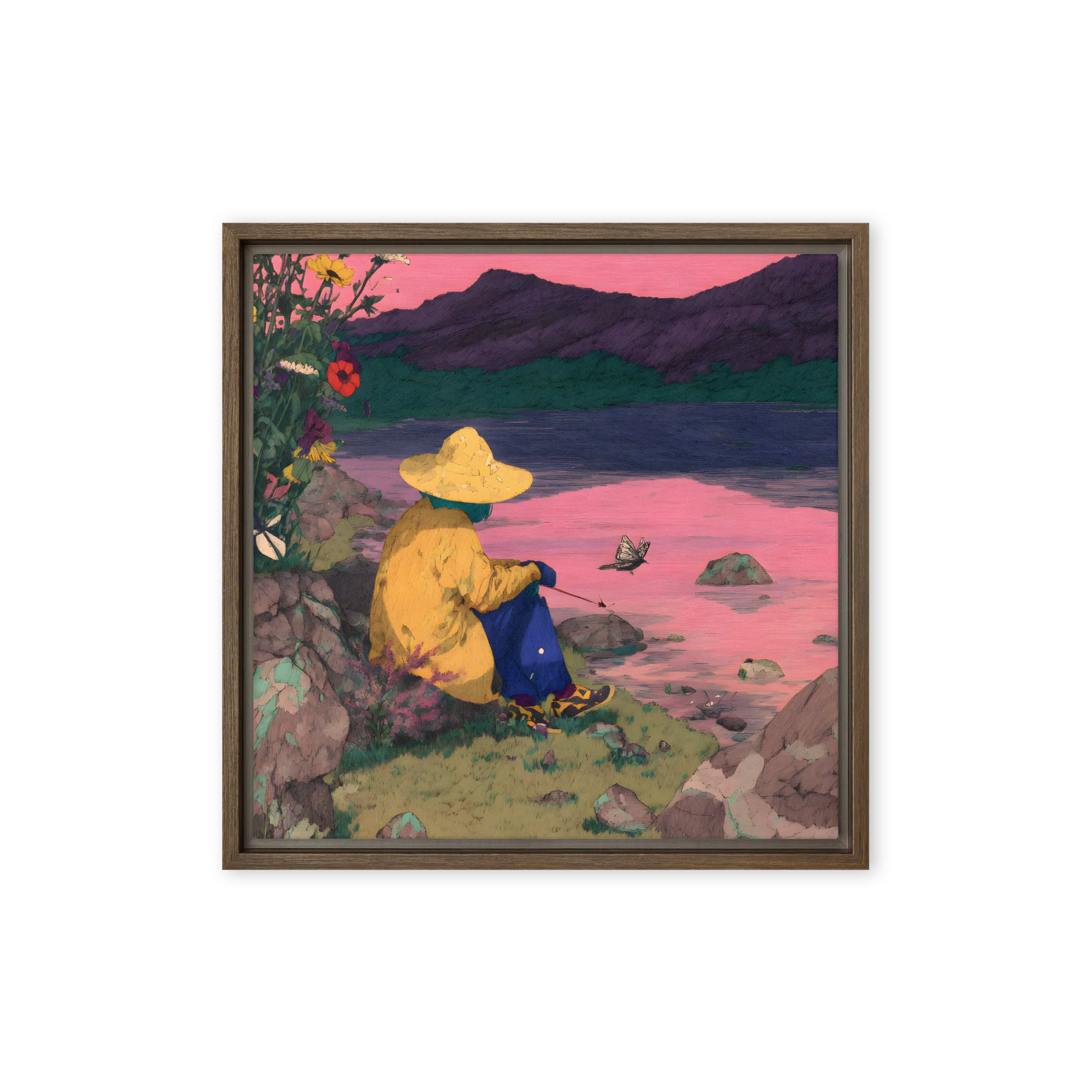 Reflections on a Pink Lake