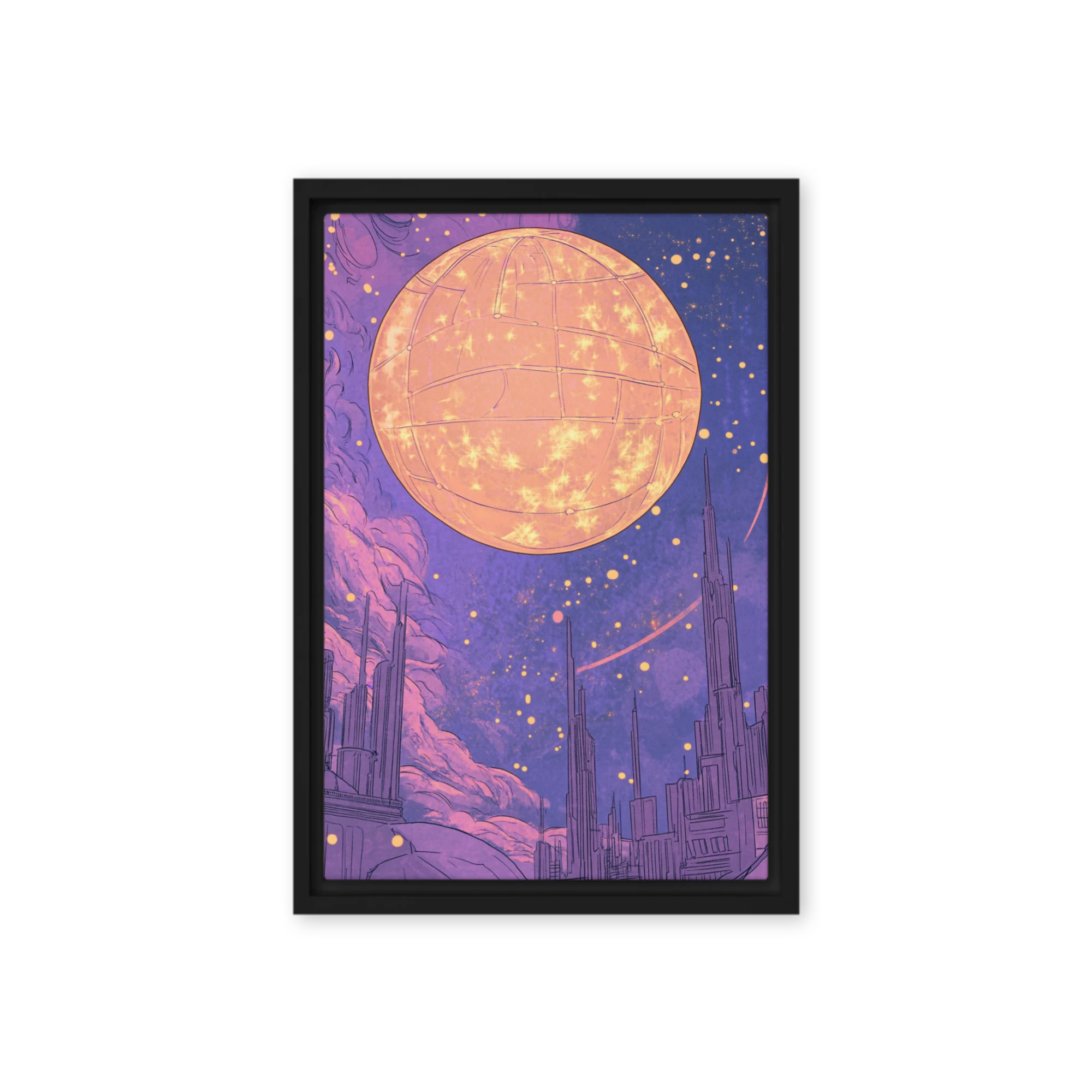 Cosmic Metropolis Drawing | Art Print