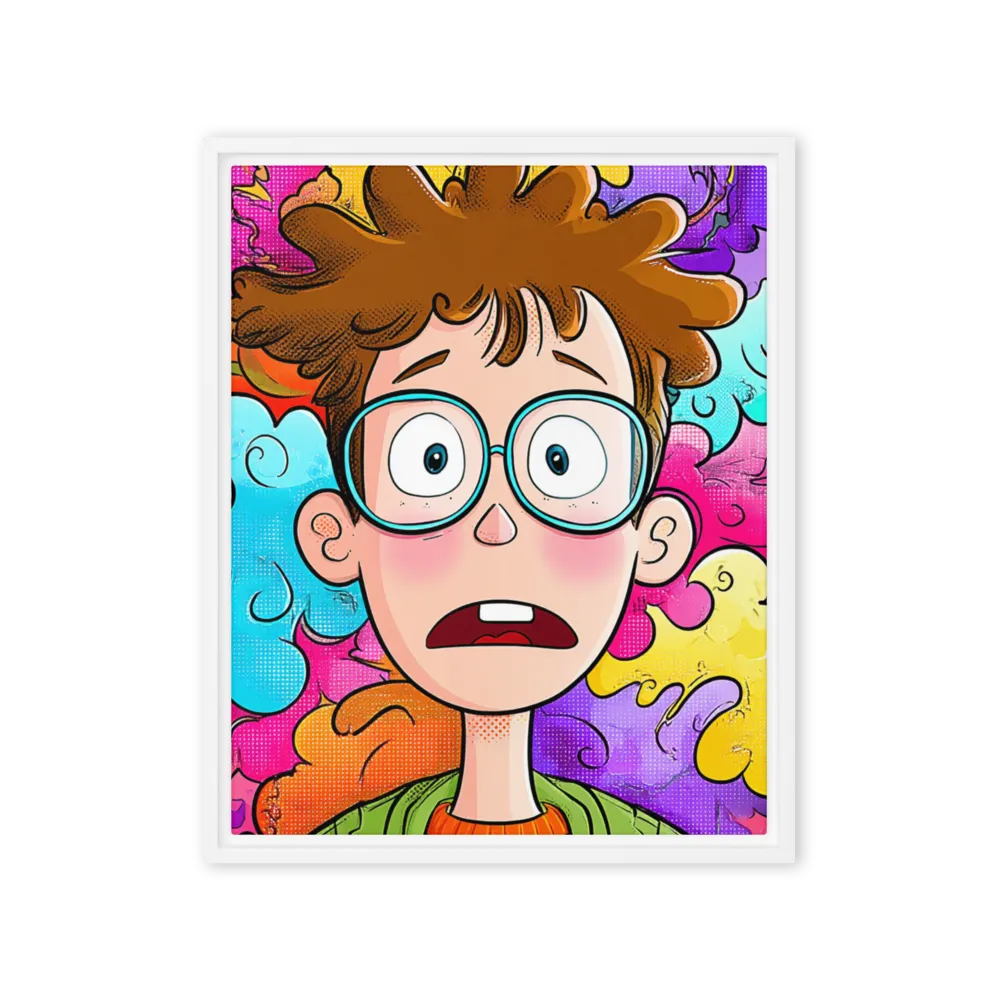 Shocked in Technicolor 
 Canvas | 16″x 16″
