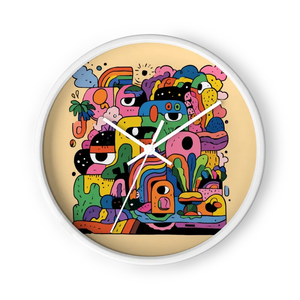 Rainbow Monsters | Wall Clock