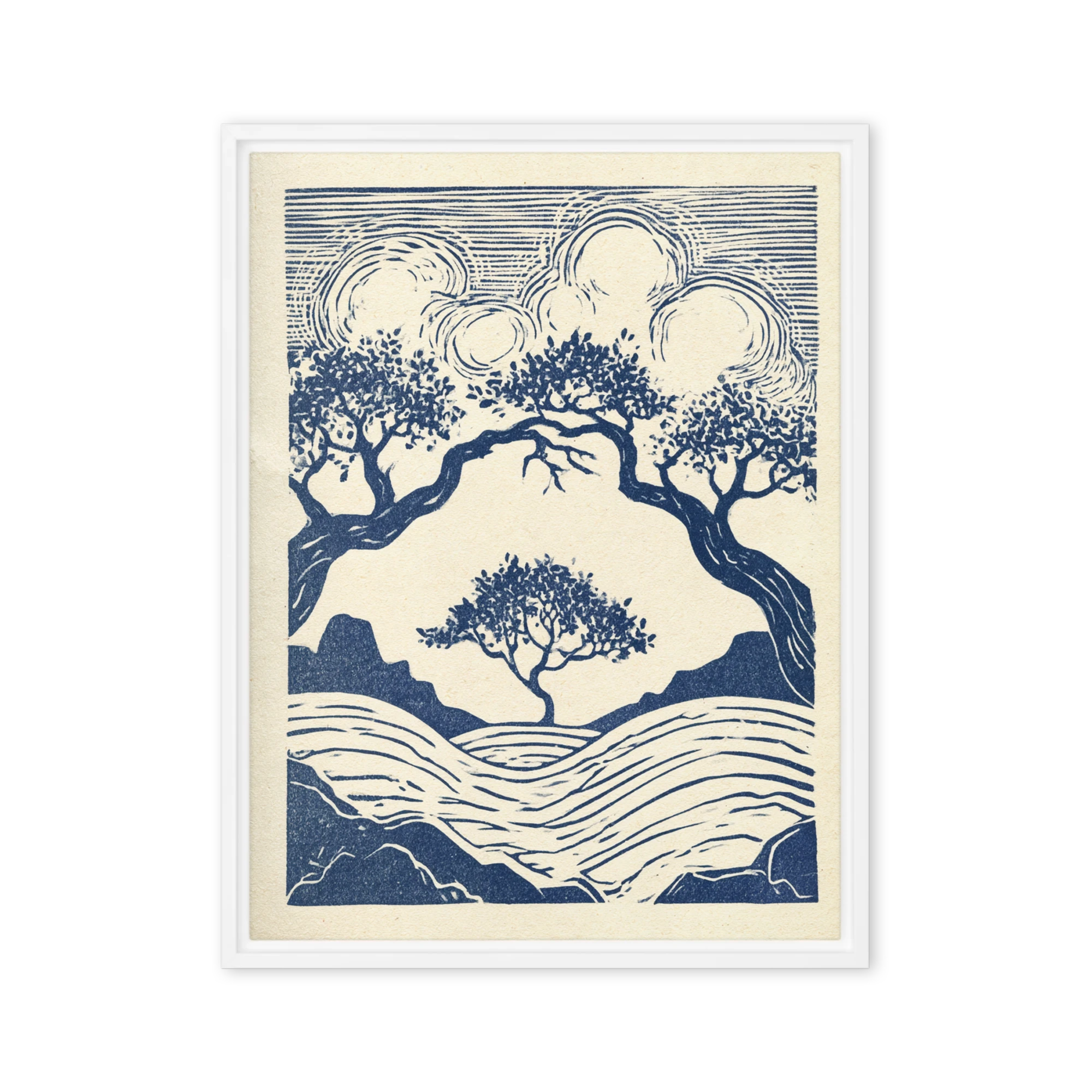 Relief Print Style Art for Modern Walls — Bold Ink