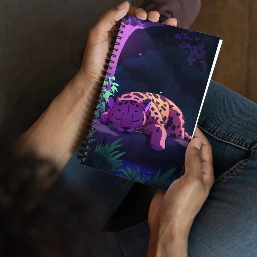 Nocturnal Jaguar Slumber 
 Spiral Notebook | 140 pages