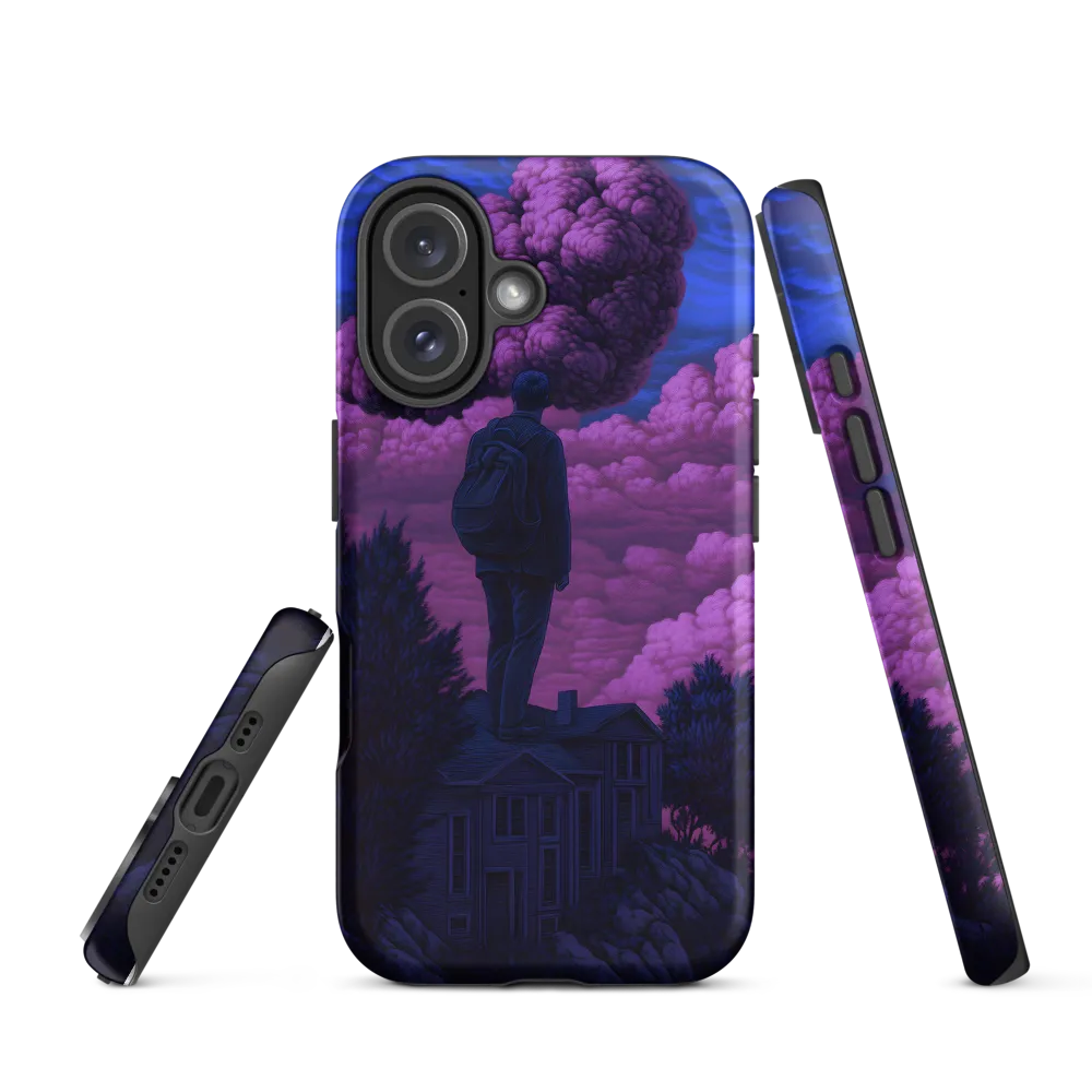 Surreal Landscape with Figure and Clouds | Phone Case