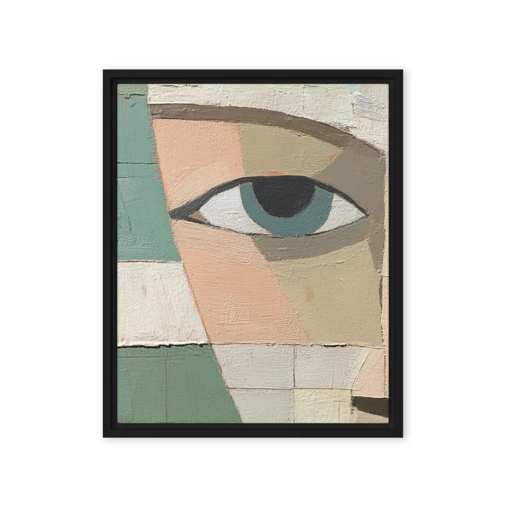 The Cubist Eye 
 Poster with Red oak Frame | 12″x 12″